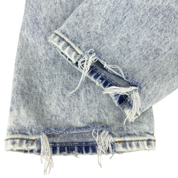 Abercrombie & Fitch Jeans 27/4 Short Acid Wash Distressed Mid Rise Boyfriend Y2K - Picture 3 of 4